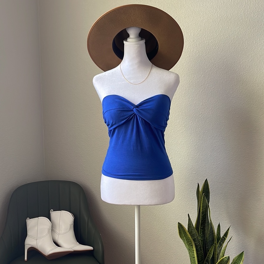 Essential Cobalt Blue Basic Summer Tube Top - Picture 8 of 11
